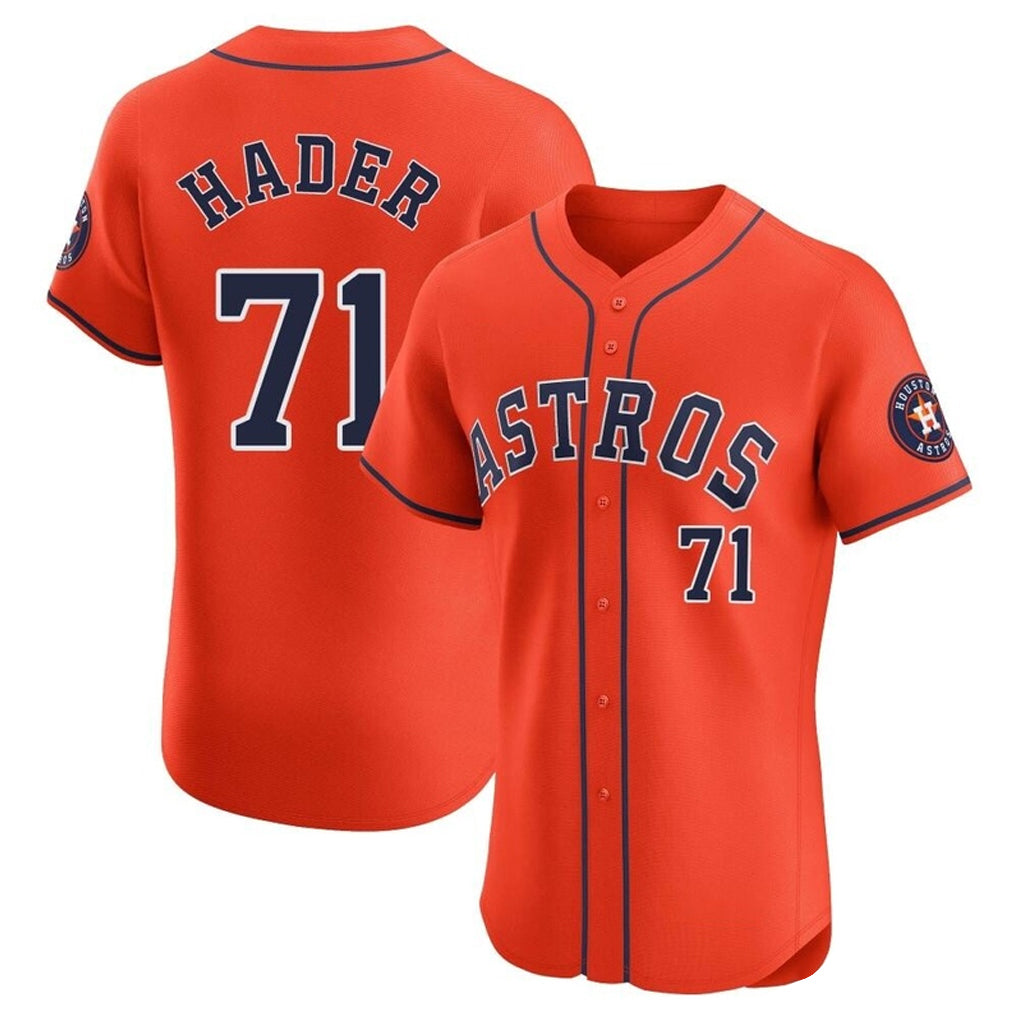 MATTH H.Astros #71 Josh Hader Player Orange Home Limited Elite Stitched Jerseys
