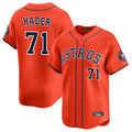 MATTH H.Astros #71 Josh Hader Player Orange Home Limited Stitched Jerseys