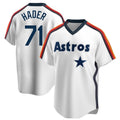 MATTH H.Astros #71 Josh Hader Player White Cooperstown Collection T-shirt Stitched Jerseys