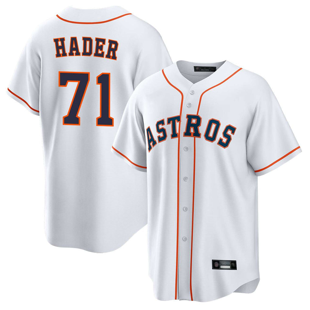 MATTH H.Astros #71 Josh Hader Player White Home Game Stitched Jerseys