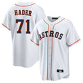 MATTH H.Astros #71 Josh Hader Player White Home Game Stitched Jerseys