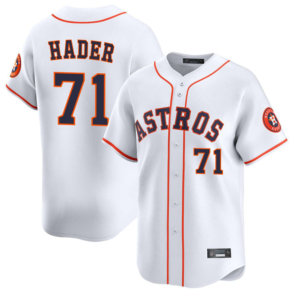 MATTH H.Astros #71 Josh Hader Player White Home Limited Stitched Jerseys