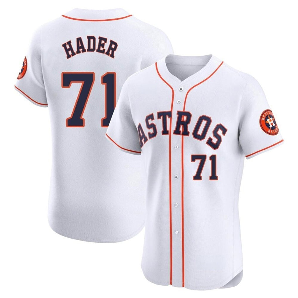 MATTH H.Astros #71 Josh Hader Player White Limited Elite Home Stitched Jerseys