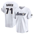 MATTH H.Astros #71 Josh Hader Player White Throwback Cooperstown Collection Limited Stitched Jerseys