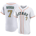 MATTH H.Astros #7 Craig Biggio Player Gold Collection Limited Elite Home Stitched Jerseys
