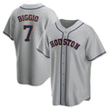 MATTH H.Astros #7 Craig Biggio Player Gray Home Game Stitched Jerseys