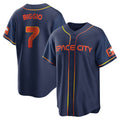 MATTH H.Astros #7 Craig Biggio Player Navy City Connect Home Game Stitched Jerseys