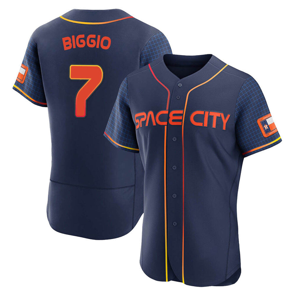 MATTH H.Astros #7 Craig Biggio Player Navy City Connect Limited Elite Home Stitched Jerseys