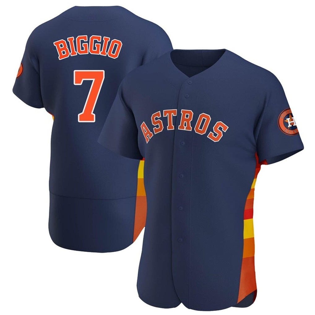 MATTH H.Astros #7 Craig Biggio Player Navy Home Limited Elite Stitched Jerseys