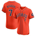 MATTH H.Astros #7 Craig Biggio Player Orange Home Limited Elite Stitched Jerseys