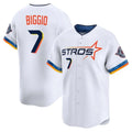 MATTH H.Astros #7 Craig Biggio Player White City Connect Limited Home Stitched Jerseys