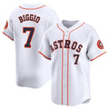 MATTH H.Astros #7 Craig Biggio Player White Home Limited Stitched Jerseys