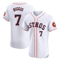 MATTH H.Astros #7 Craig Biggio Player White Limited Elite Home Stitched Jerseys