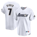 MATTH H.Astros #7 Craig Biggio Player White Throwback Cooperstown Collection Limited Stitched Jerseys