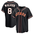 MATTH H.Astros #8 Christian Walker Player Black Fashion Out Home Game Stitched Jerseys