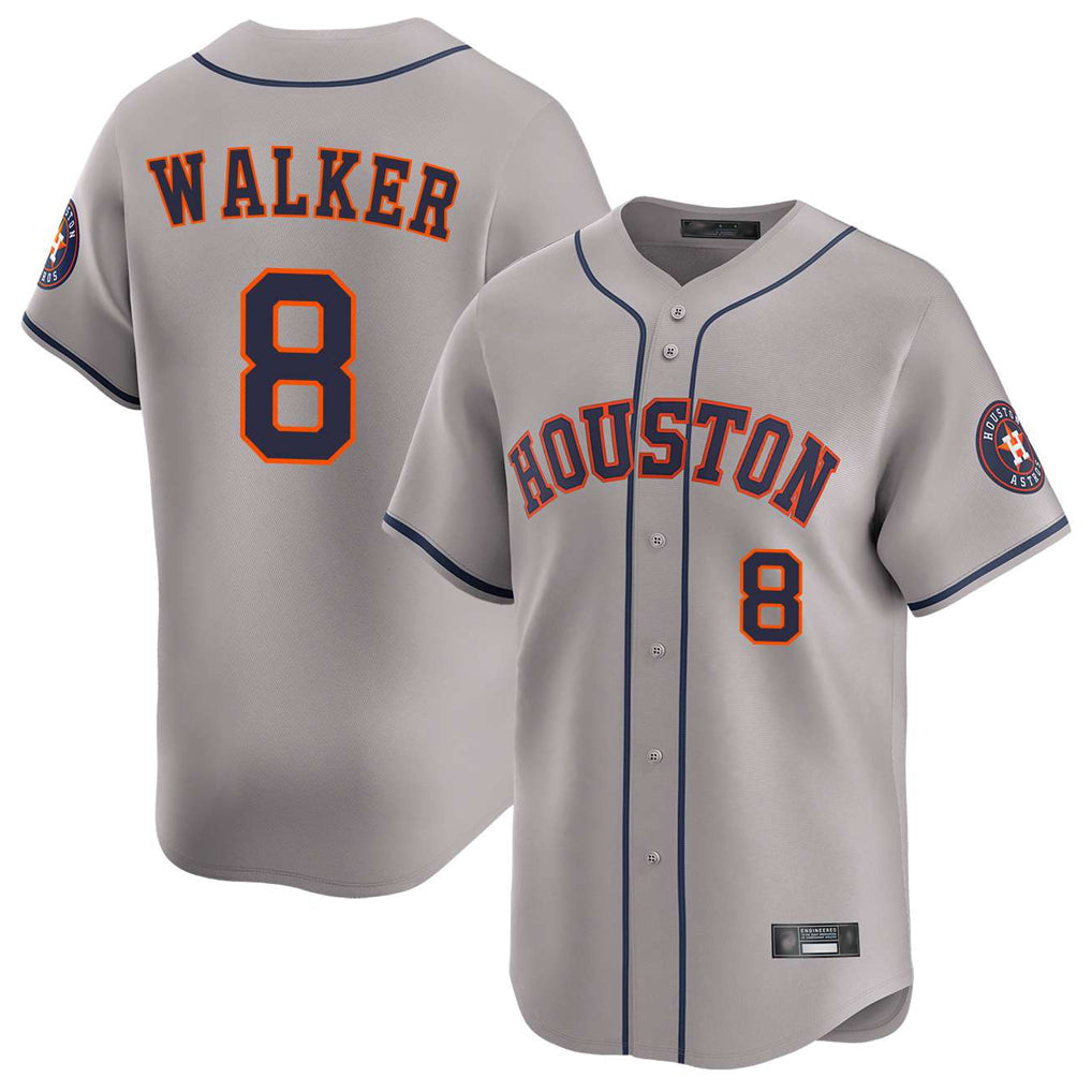 MATTH H.Astros #8 Christian Walker Player Gray Home Limited Stitched Jerseys