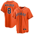 MATTH H.Astros #8 Christian Walker Player Orange Home Game Stitched Jerseys