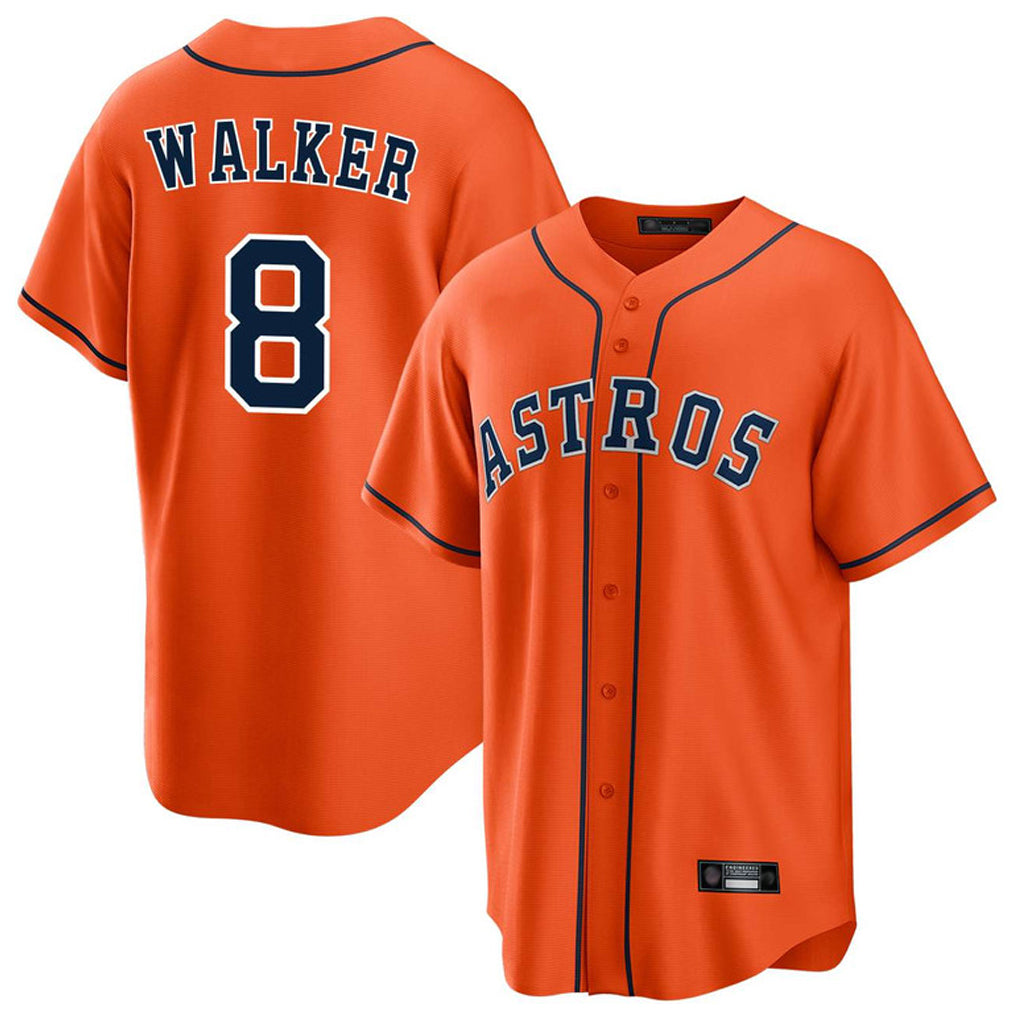MATTH H.Astros #8 Christian Walker Player Orange Home Game Stitched Jerseys