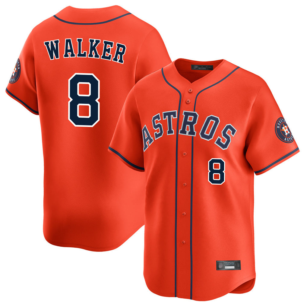 MATTH H.Astros #8 Christian Walker Player Orange Home Limited Stitched Jerseys