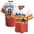 MATTH H.Astros #8 Christian Walker Player Rainbow Cooperstown Collection T-shirt Stitched Jerseys