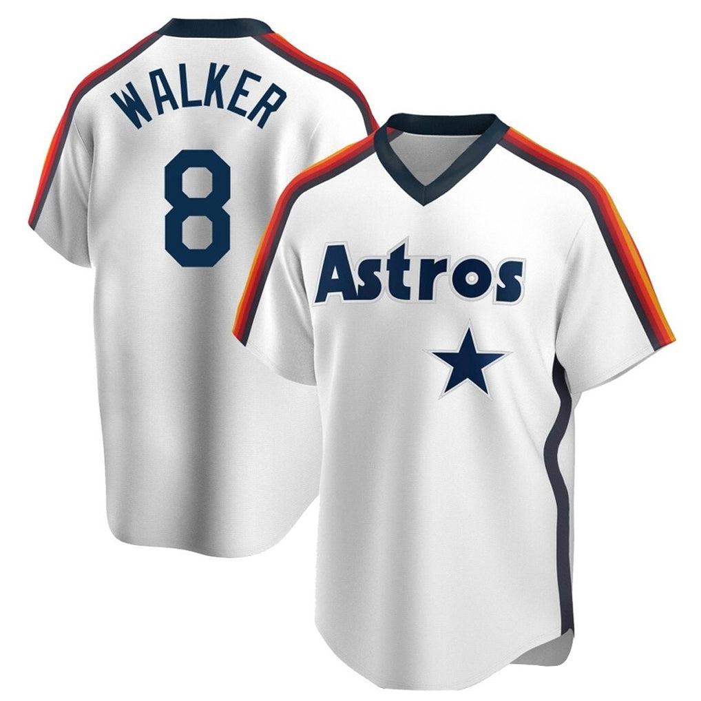 MATTH H.Astros #8 Christian Walker Player White Cooperstown Collection T-shirt Stitched Jerseys