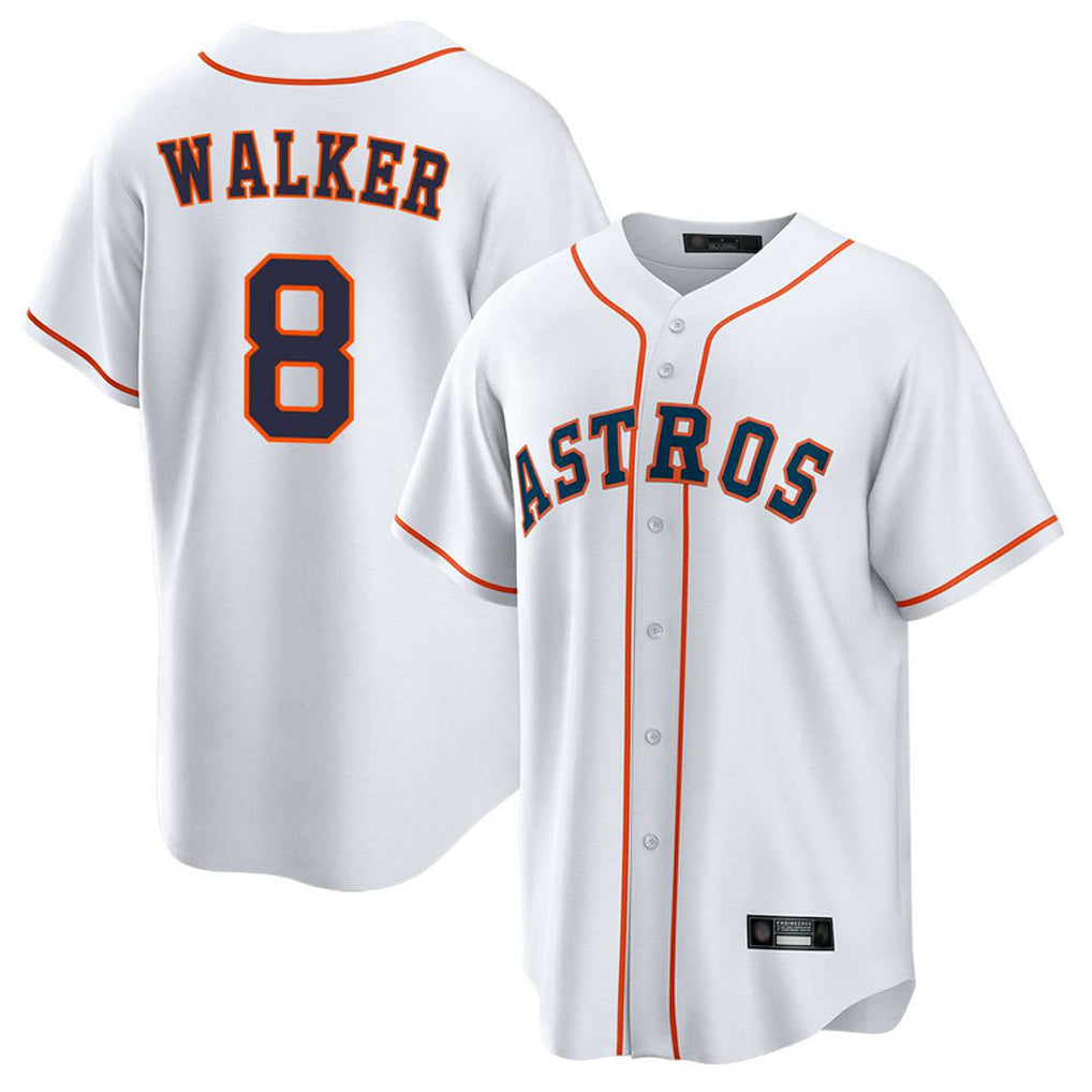 MATTH H.Astros #8 Christian Walker Player White Home Game Stitched Jerseys