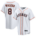 MATTH H.Astros #8 Christian Walker Player White Home Game Stitched Jerseys