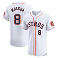 MATTH H.Astros #8 Christian Walker Player White Limited Elite Home Stitched Jerseys