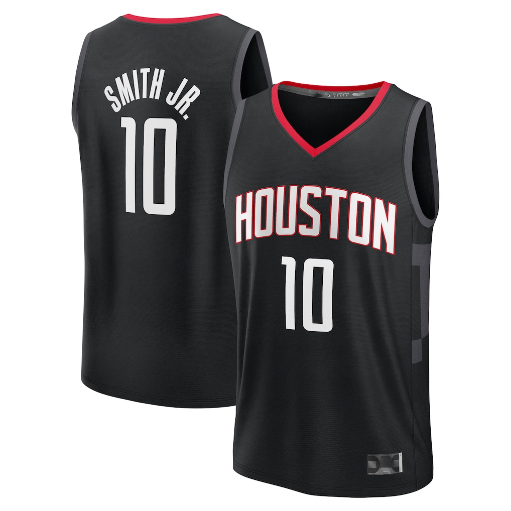 MATTH H.Rockets #10 Jabari Smith Jr. Black Fast Break Replica Player Stitched Jerseys-Statement Edition