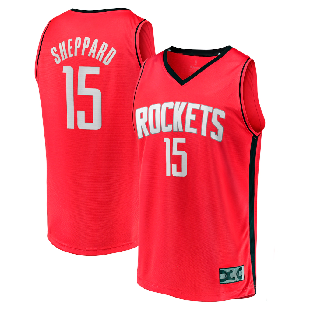 MATTH H.Rockets #15 Reed Sheppard Red 2024 Draft Fast Break Player Stitched Jerseys-Icon Edition