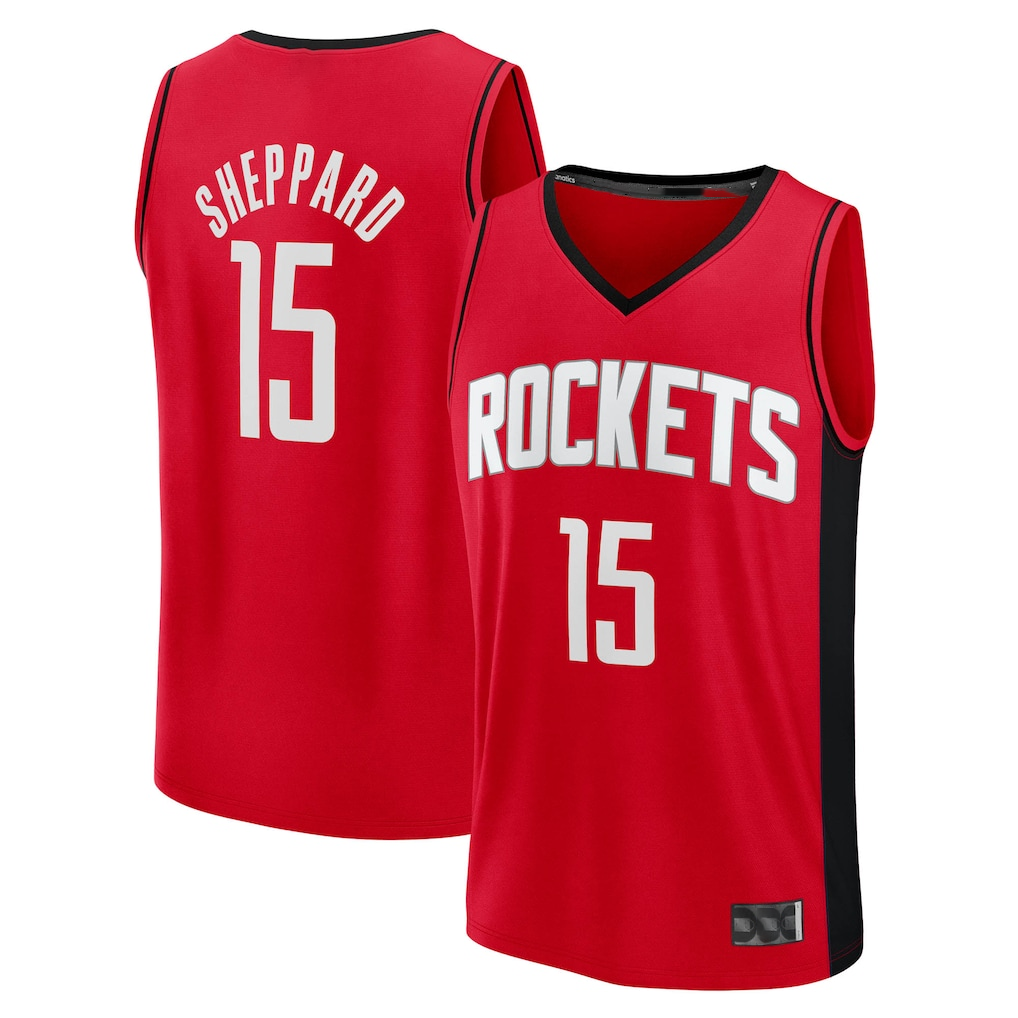 MATTH H.Rockets #15 Reed Sheppard Red Fast Break Replica Stitched Jerseys-Icon Edition
