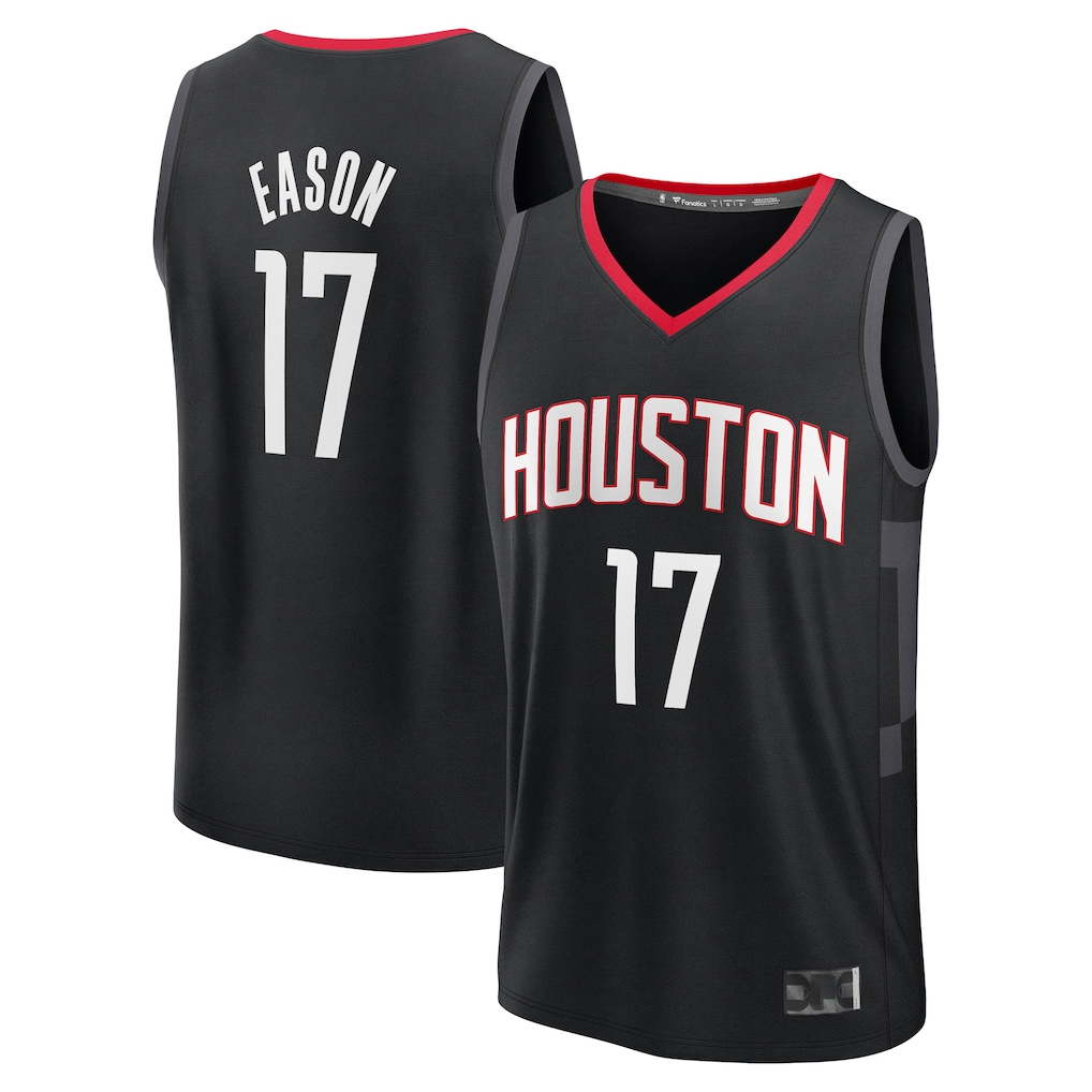 MATTH H.Rockets #17 Tari Eason Black Fast Break Replica Player Stitched Jerseys-Statement Edition