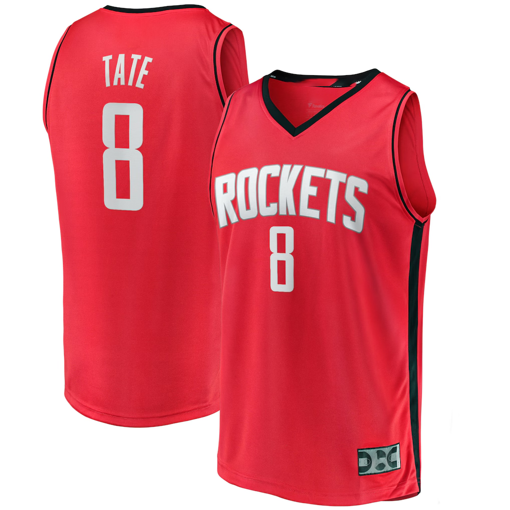 MATTH H.Rockets #8 Jae'Sean Tate Red Fast Break Replica Stitched Jerseys-Icon Edition