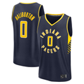 MATTH I.Pacers #0 Tyrese Haliburton  Navy Fast Break Replica Jerseys - Icon Edition
