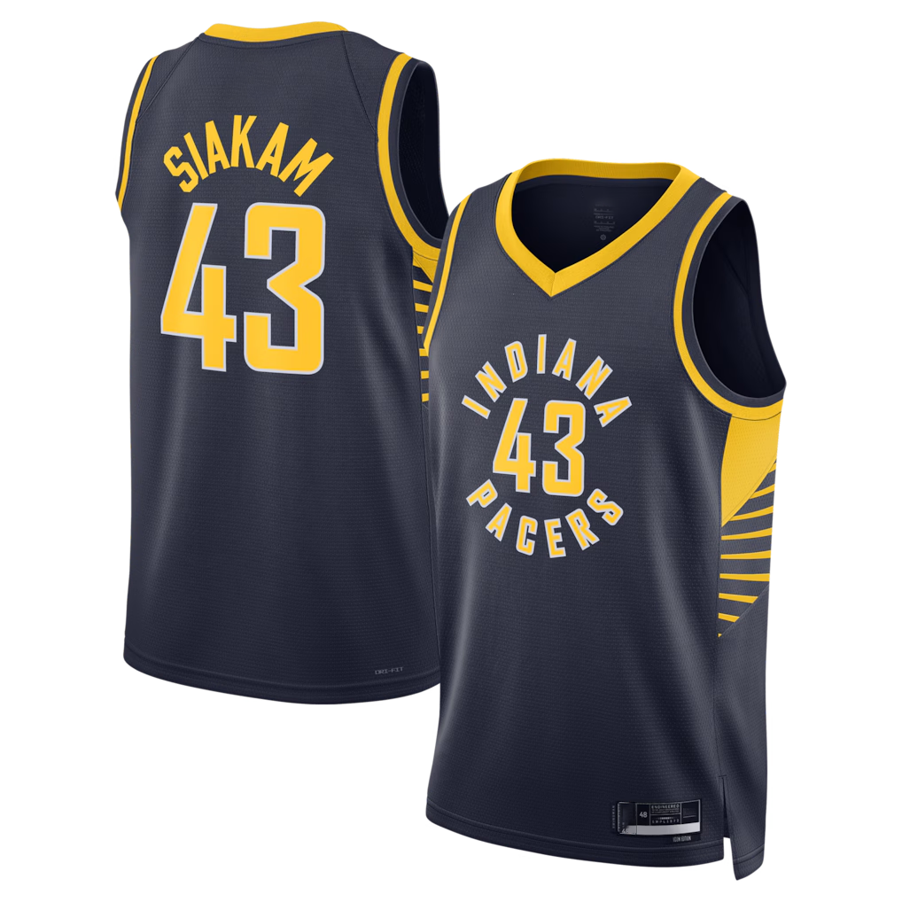 MATTH I.Pacers #43 Pascal Siakam Navy Swingman Jerseys - Icon Edition
