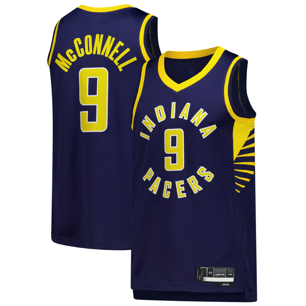 MATTH I.Pacers #9 T.J. McConnell Navy Swingman Jerseys - Icon Edition