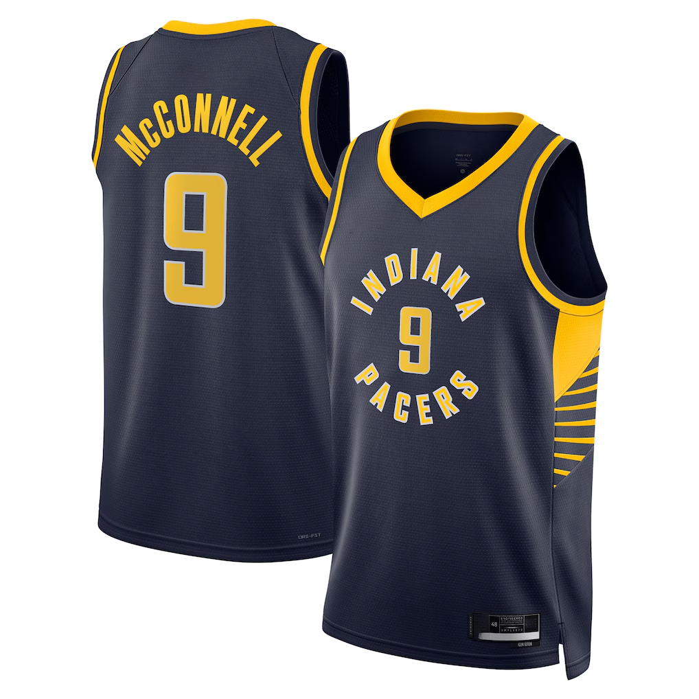 MATTH I.Pacers #9 T.J. McConnell Navy Swingman Replica Jerseys - Icon Edition