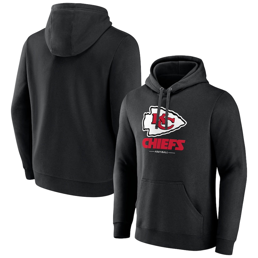 MATTH Custom KC.Chiefs Blank Player Black Pullover Hoodie Stitched Jerseys