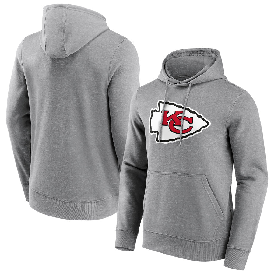 MATTH Custom KC.Chiefs Blank Player Gray Pullover Hoodie Stitched Jerseys