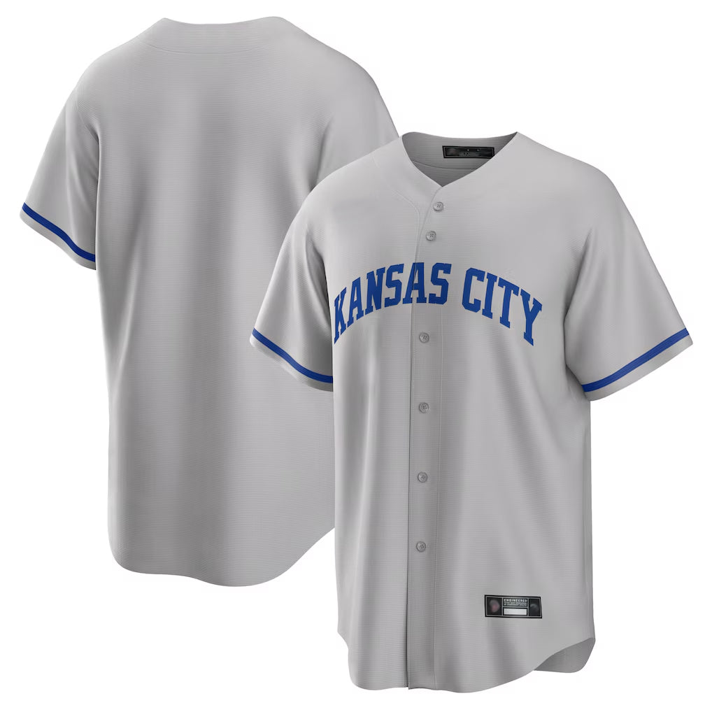 MATTH KC.Royals Gray Game Home Blank Player Stitched Jerseys