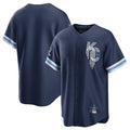 MATTH KC.Royals Navy City Connect Home Game Blank Player Stitched Jerseys