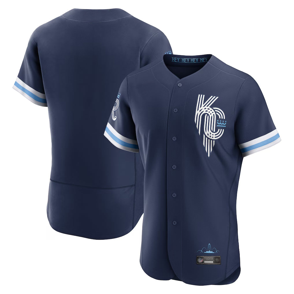MATTH KC.Royals Navy City Connect Limited Elite Home Blank Player Stitched Jerseys