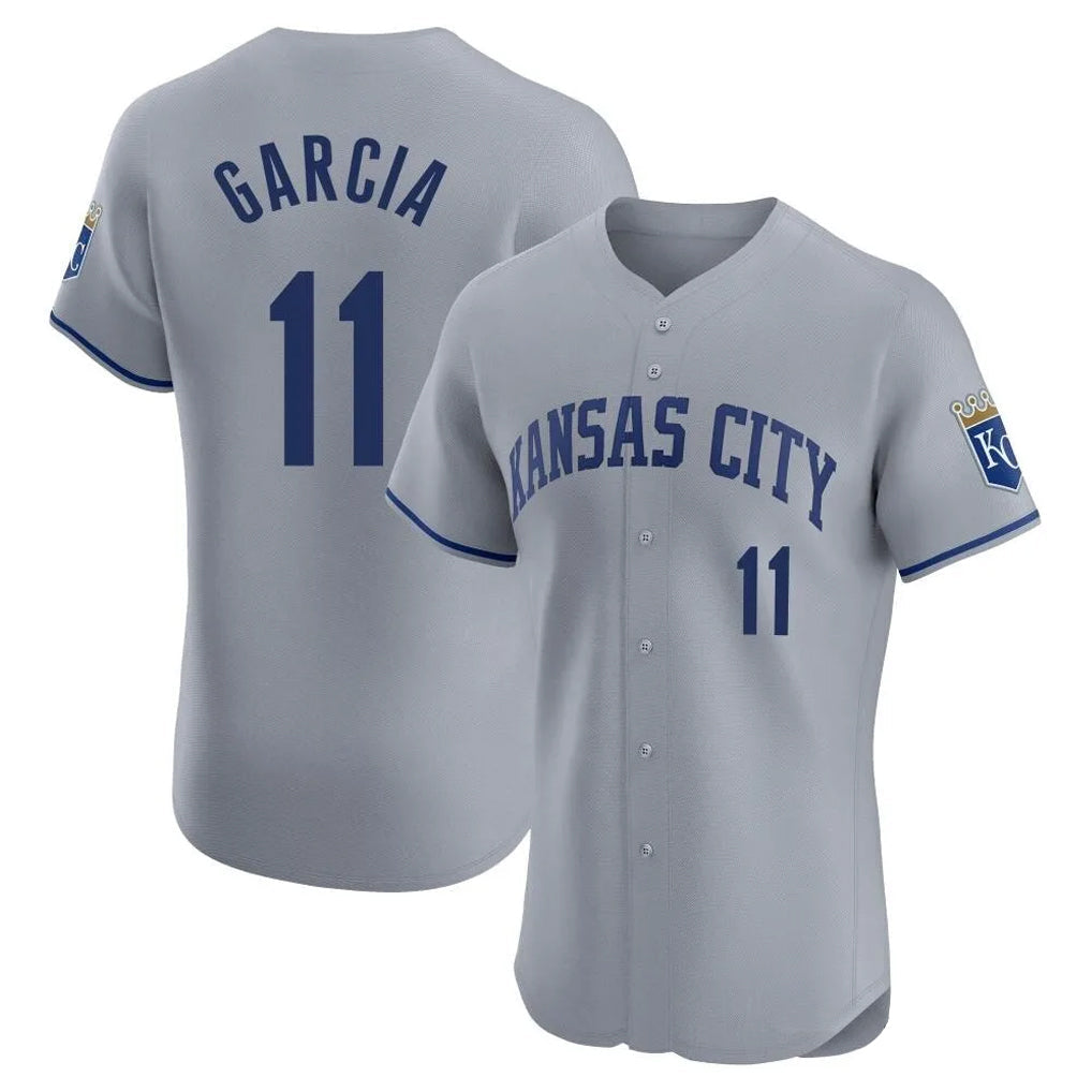 MATTH KC.Royals #11 Maikel Garcia Player Gray Limited Elite Home Stitched Jerseys