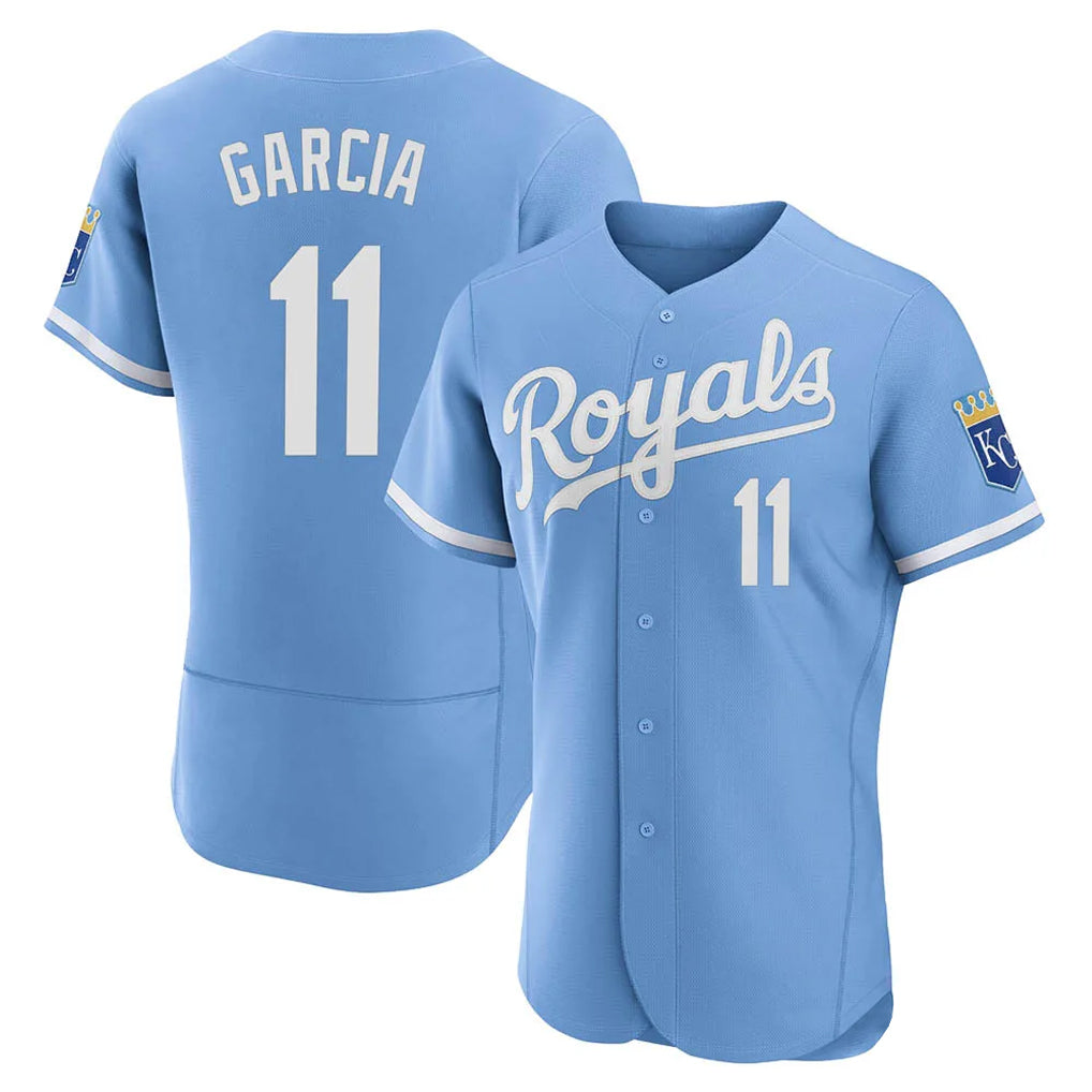 MATTH KC.Royals #11 Maikel Garcia Player Light Blue Alt Limited Elite Home Stitched Jerseys