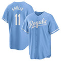 MATTH KC.Royals #11 Maikel Garcia Player Light Blue Home Game Stitched Jerseys