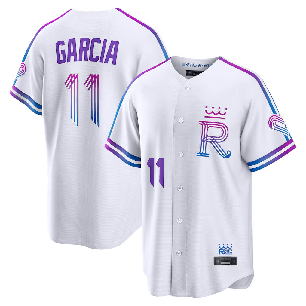 MATTH KC.Royals #11 Maikel Garcia Player White 2026 City Connect Limited Home Stitched Jerseys