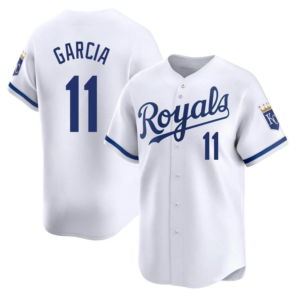 MATTH KC.Royals #11 Maikel Garcia Player White Alt Limited Home Stitched Jerseys