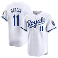 MATTH KC.Royals #11 Maikel Garcia Player White Alt Limited Home Stitched Jerseys
