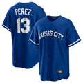 MATTH KC.Royals #13 Salvador Perez Player Royal Game Home Stitched Jerseys