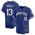 MATTH KC.Royals #13 Salvador Perez Player Royal Limited Home Stitched Jerseys